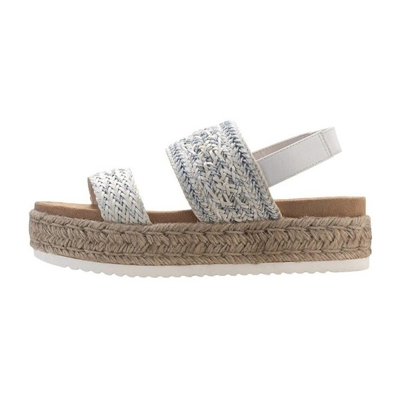 Sun + Stone Shoes - Sun + Stone Women's Karli White Flatform Sandals Shoes Size 11 Medium White NEW